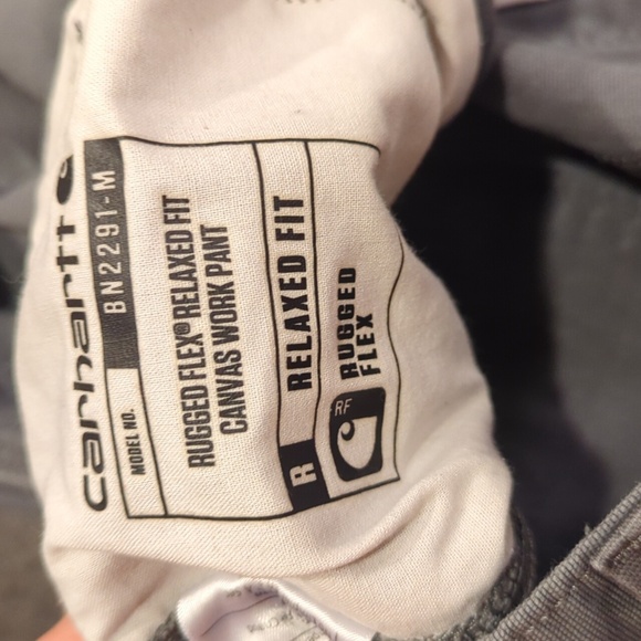 Carhartt Rugged Flex Canvas Work Pant With Caulking And Grease Marks - Picture 3 of 12